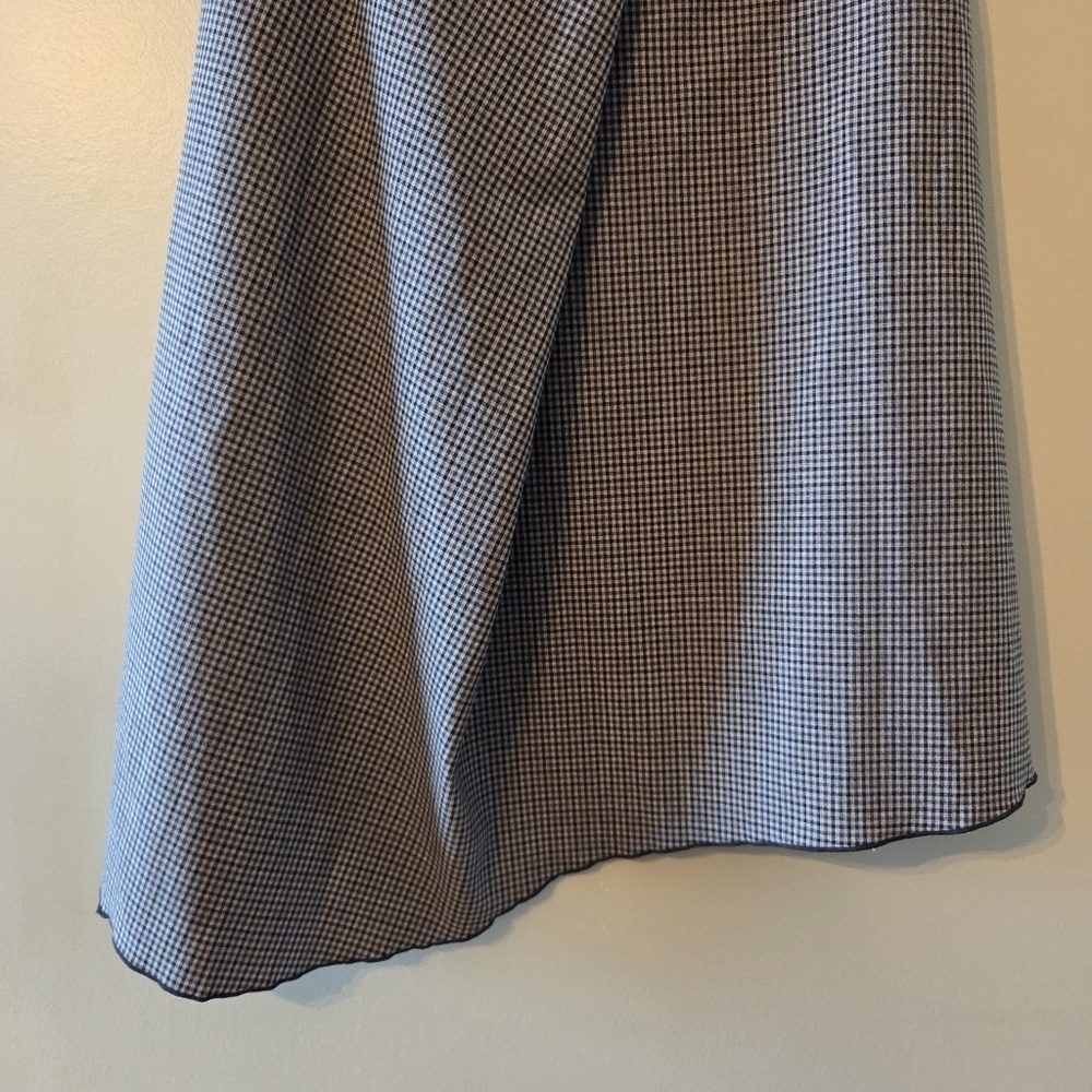 Aritzia Wilfred Houndstooth Wrap Midi Skirt Classic Chic Asymmetrical Size XS - Picture 6 of 12
